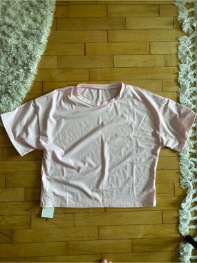 NET Women's Pink Cropped Short Sleeve Top